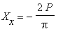X[x] = -2*P/Pi