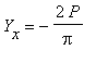 Y[x] = -2*P/Pi